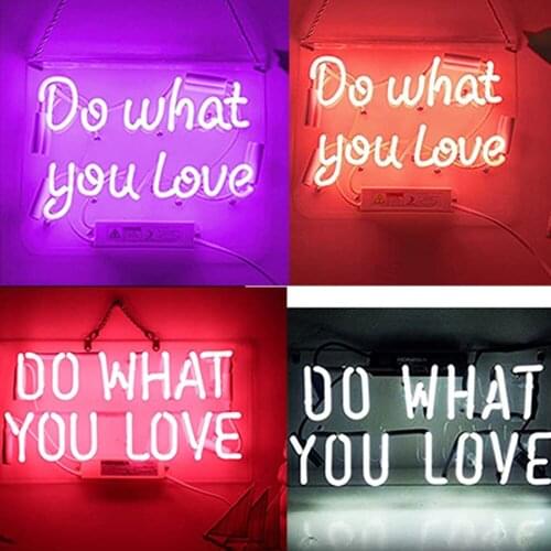 Neon Light Do What You Like Lampka Nocna ÉClairage D'IntéRieur Neon Lamp Indie Home Room Decoration Chambre Teenager ÉClairage
