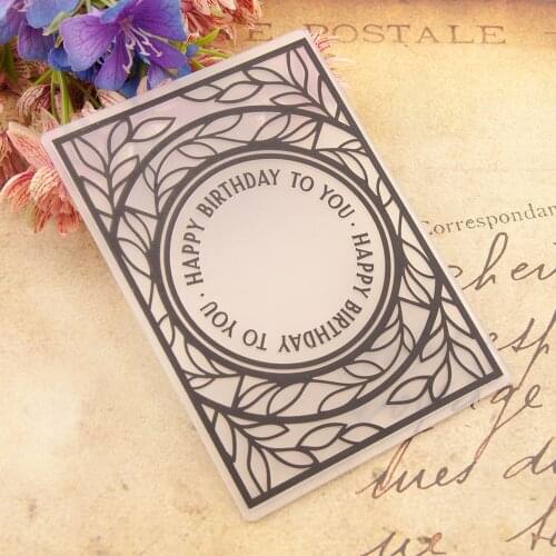 Plastic Embossing Folder DIY Scrapbooking Album Card Template Craft DIY Card Decor Making Decoration Em195 Happy Birthday