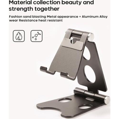 Phone Holder Stand For IPhone 11 Xiaomi Huawei Metal Phone Holder Foldable Mobile Phone Stand Desk For IPhone 9 10 11 12