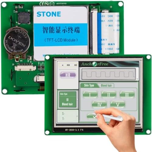 3.5" Programmable Industrial Control Panel LCD Monitor with Software and Controller Board
