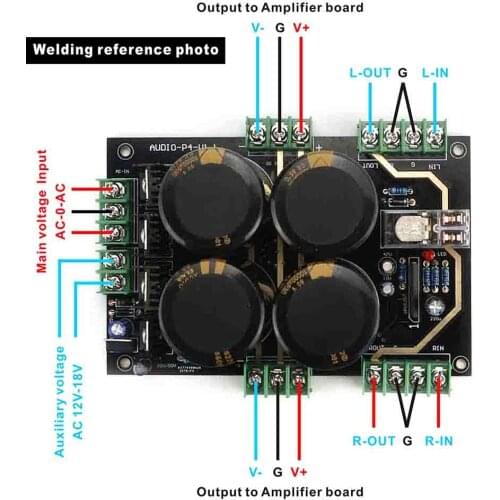 QFP4 HIFI Rectifier+Speaker protection Integration Filter capacitor power supply finished board