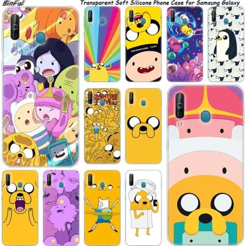 Hot Adventure Time Silicone Phone Case For Samsung Galaxy A80 A70 A60 A50 A40 A40S A30 A20E A2CORE M40 Note 10 Plus 9 8 5 Cover