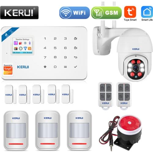KERUI W18 Alarm System for Home Security Alarm Residential Motion Sensor APP Control Smart GSM WIFI Burglar Alarm System Kit