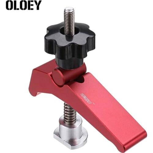 Wood Working T-Slot Aluminum Alloy Quick Acting Hold Down Clamp T-Track Clamp T 60mm Fast Woodworking Tools kit Set Woodworking