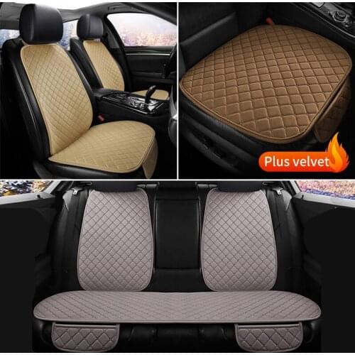 Warm Car Seat Cover Universal Winter Plush Cushion Faux Fur Material For Car Seat Protector Mat Car Interior Accessories