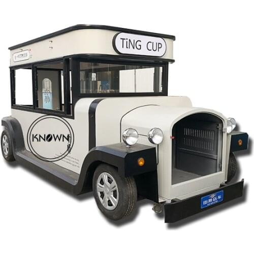Vintage Ford 4.9m Length 2.3m Width 4 Wheels Electric Food Cart For Sale