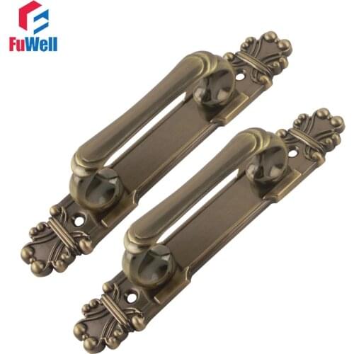 2pcs Vintage Door Handle Grips Zinc Alloy Bedroom Furniture Door Handles Pull for Interior Doors 104mm/144mm/195mm Pitch Handle