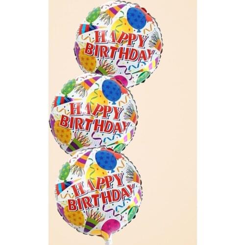 APRICOT 6pcs 18inch Foil Balloon Happy birthday Party Decoration Kids Toys Baby boy/Girl Birthday Party Supplies Helium Balloon