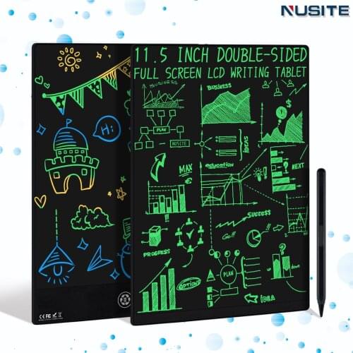 11.5/10.5 Inch Double-sided Full Screen LCD Writing Tablets Built-in Magnets Dual-screen Boards with Magnetic Pen for Business
