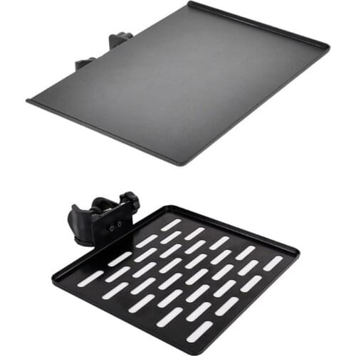 Sound Card Tray Hollowed-out Live Broadcast Microphone Rack Stand with Free Regulating Clamp Storage Shelf Phone Clip Holder