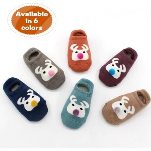 1 Pair Baby Boat Socks Cotton Thickened Infant Floor Socks Non-slip Breathable Socks Autumn Winter Keep Warm Socks 0-2 Years Old