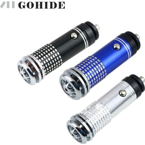 GUH Gohide 3pcs/lots Mini Auto Car Fresh Air Oxygen Bar Purifier Ozone Ionizer Cleaner LED Light 12V More Color Optional