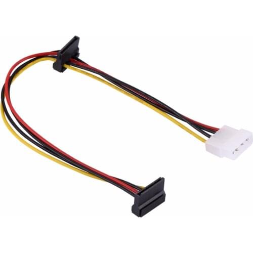 35cm 4 Pin Molex Female to 2 x SATA Female Power Supply Extension Cable