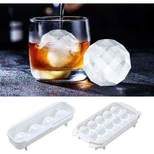 4-Cavity Ice Cube Maker Chocolate Mould Tray Ice Cream DIY Tool Whiskey Wine Cocktail Ice Cube 3D Silicone Mold