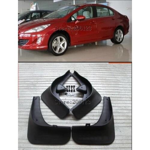Car Mud Flaps For Peugeot 408 Sedan 2010-2015 Mudflaps Splash Guards Mud Flap Mudguard Fender 2011 2012 2013 2014 Front Rear