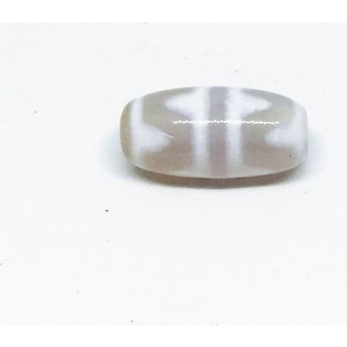 1pcs 1lot Double tiger tooth/ 9 eyes 10mm*20mm White Color Natural Agate Amulet Tibetan Dzi Beads for Bracelet DIY Jewelry