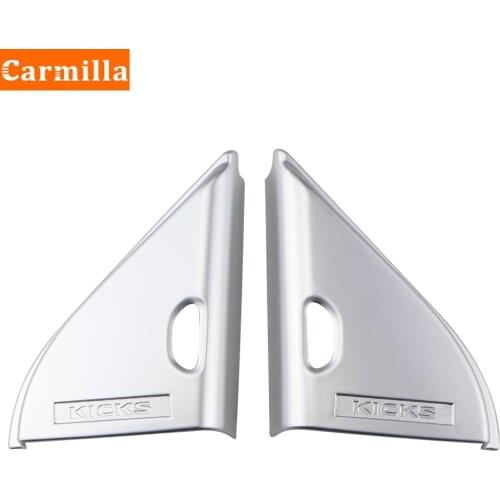 Carmilla 2Pcs/Set ABS Car A Pillar Interior Frame Cover Trim Sticker for Nissan Kicks 2017 2018 2019 2020 2021 Accessories