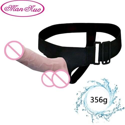 Man Nuo Strap on Dildo Huge Soft Liquid Silicone Penis with Suction Cup Adult Sex Toys for Lesbian Woman Cock Long Dick Anal Toy