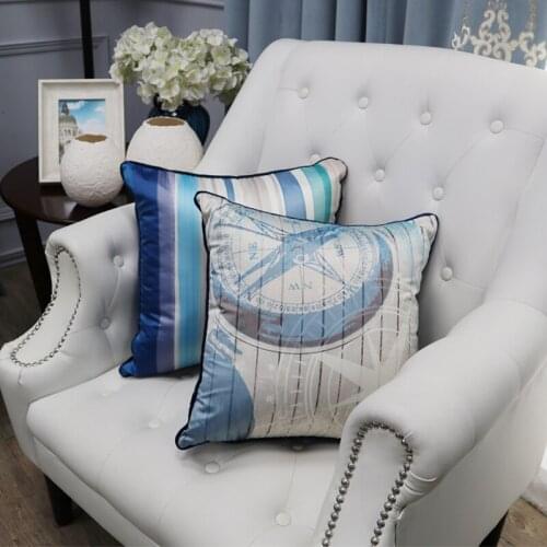 Sofa pillow case living room cushion cover European Mediterranean pillow cases car bedside office cushion cover