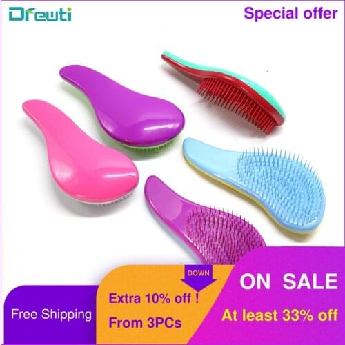 DREWTI Hair Brush Combs Salon Gentle Anti-static Anti-tangling Dry ,Wet Hairdressing Modeling Tool For Women,For Men,For childs