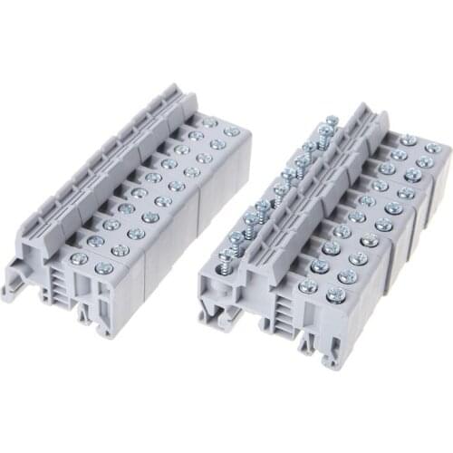 10 Pcs EUK/EUK2 Din Rail Terminal Blocks End Stop Bracket Fire-Retardant Fixed Components And Parts