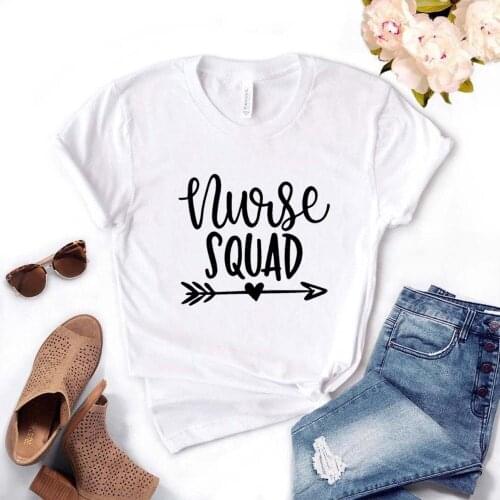 Nurse Squad arrow Print Women tshirt Cotton Hipster Funny t-shirt Gift Lady Yong Girl 6 Color Top Tee R306