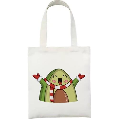 Kawaii Reusable funny Shopping Bag Fashion Women Canvas Tote Bags Printing Bag Cartoon Bolsa De Compras Shopper Shoulder Bags
