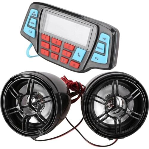 Motorcycle Mp3 Music Player Audio Hands-Free Bluetooth Stereo Speaker Fm Radio Waterproof Audio System