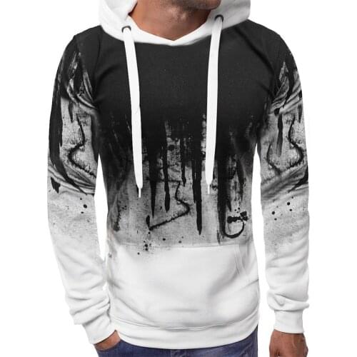 Fashion Plus Size Men Hoodies Camouflage Hoodies Long Sleeve Drawstring Hooded Sweatshirt Top For Mens Hooded Top Clothing