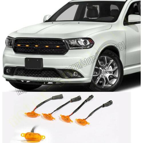 NEW For Dodge Durango 2011-2021 Front Grille LED Light Raptor Grill Trim Cover 5PCScar accessories