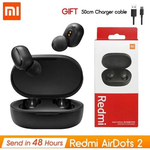 New Xiaomi Redmi Airdots 2 Earbuds Pro 2 Tws Wireless Earphone Srereo Bass Bluetooth 5.0 In-ear Headset With Mic Noise Reduction