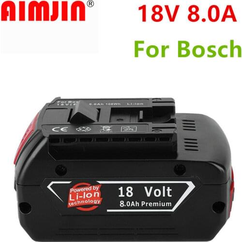 2021 NEW 18V 8000mah 18650 battery Power Tool Replaceable Battery Is Suitable for Various 18V Bosch Models