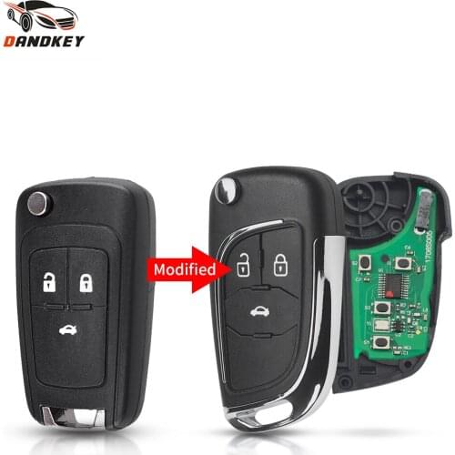 Dandkey Flip Smart Car Modified Remote Control Key 2/3/4/5 Buttons For Opel Zafira Corsa 315/433MHz ID46 Chip HU100 Uncut Balde