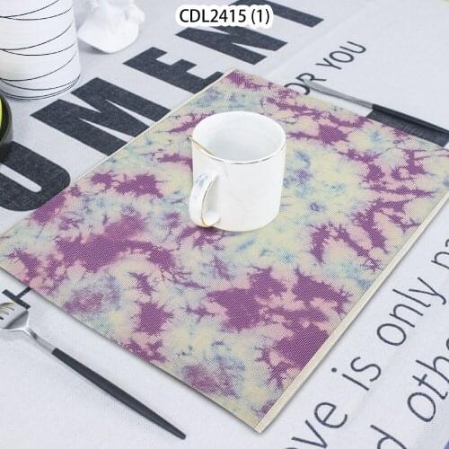 Planting Gradient Color Pattern Diffusion Printed Cloth Towel Cloth Home Decoration Table Mat Cloth Coaster 42*32 Servilletas