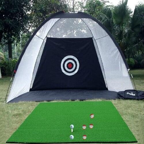 Indoor Outdoor 2m*1.4m*1m Golf Practice Net Hitting Cage Garden Grassland Practice Tent Golf Accessories Training Aids Equipment