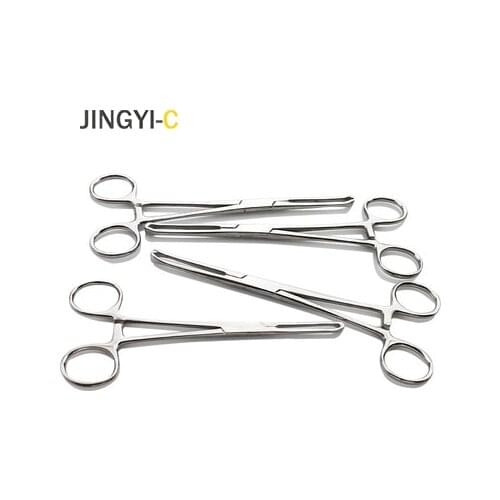 Stainless Steel Tissue Forceps Clamps Pliers Veterinary Surgical Instruments Orthopedics Surgery General Equipment 14CM 16CM