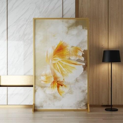 Modern Nordic Art Screen Partition Living Room Entrance Light Luxury Screen Office Metal Screen Customized Mobile Partition