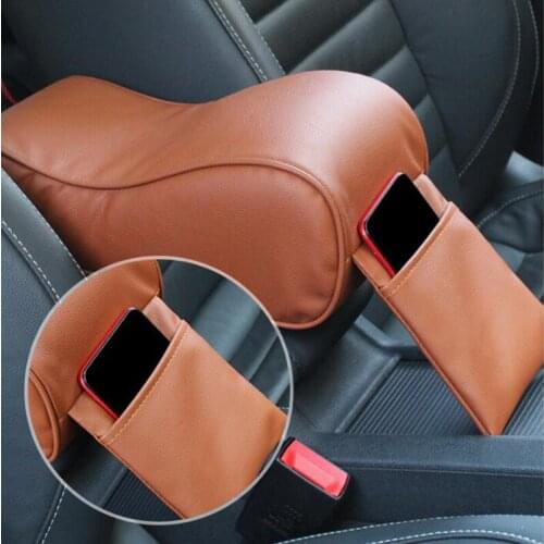 Stylish Car Central Console Armrest Box Soft Heighten Pad Cushion with Pocket Car Armrest Box Pad for Audi all series Q3 Q5 SQ5
