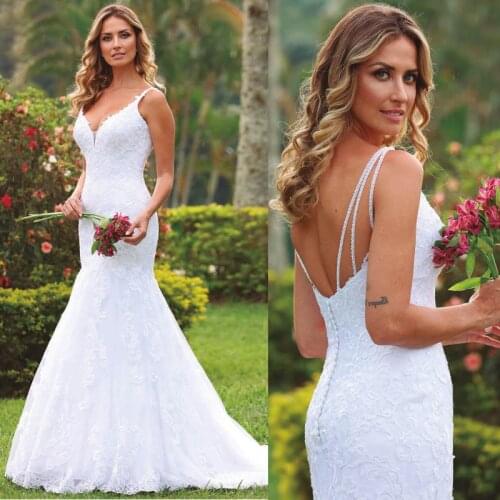 Afrian Wedding Dresses Mermaid 2021 Beaded Lace Appliques Bridal Gowns Country Bride Dress Robe Mariage Vestido De Noiva