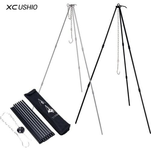 XC Camping Picnic Cooking Tripod for Fire Hanging Pot Outdoor Campfire Cookware Picnic Cooking Stove Pot Grill Camping Tools