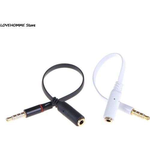 18cm Male To Female 3.5mm US Jack Audio Extension Cable Cord 3.5 NS Headphone Earphone Speaker Stereo Audio Cables Cord