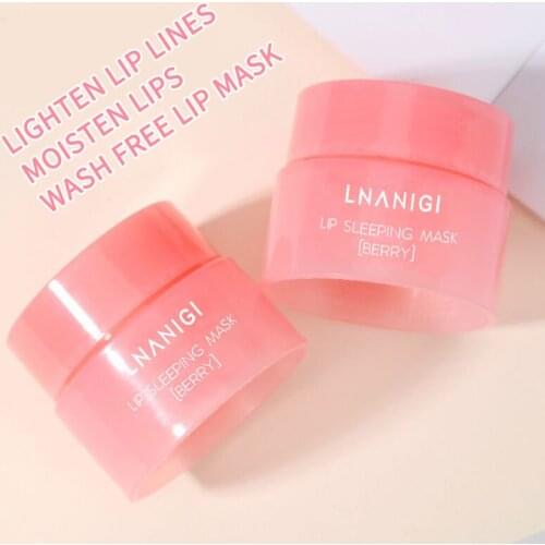 3g Night Sleep Care Moisturizing Lips Pink Lip Balm Cleans Up Dead Skin And Fades Lip Lines Lip Mask Korean Lip Care Makeup TSLM
