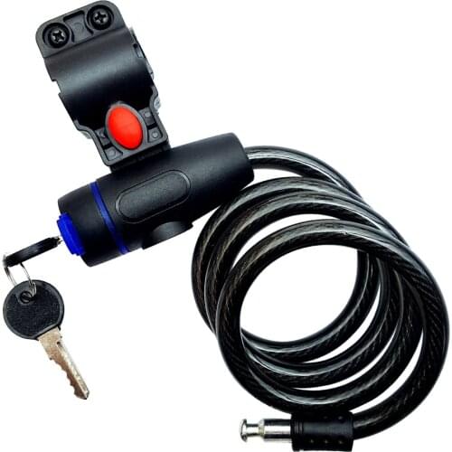 Anti-Theft Bike Lock Stainless Steel Safety Loop Cable Coil with Key Motorcycle Cycle MTB Bicycle Accessories