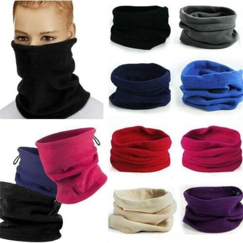 1PC 3in1 Winter Unisex Women Men Sports Thermal Fleece Scarf Snood Neck Warmer Face Mask Beanie Hats