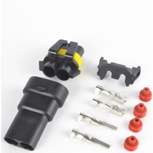 1 Set 2 Pin 9005 Way Sealed Waterproof Electrical Wire Auto Connector Plug free shipping with registered Connector
