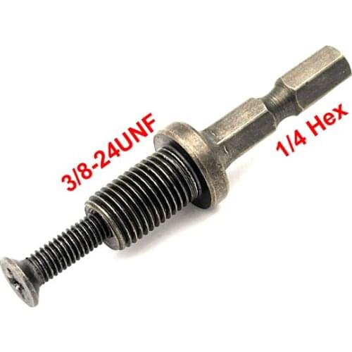 3pcs/set Thread 3/8"-24UNF Drill Hex Chuck Adapter Electric Hammer Drill Chuck Hex Shank Adapter With Screw