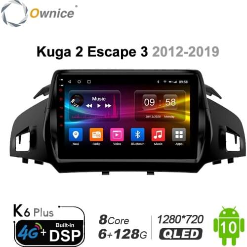 2din Ownice Car Radio Android 10.0 Multimedia Car Video Player for Ford Kuga 2 Escape 3 2012-2019 Octa 8 Core GPS MP5 Carplay