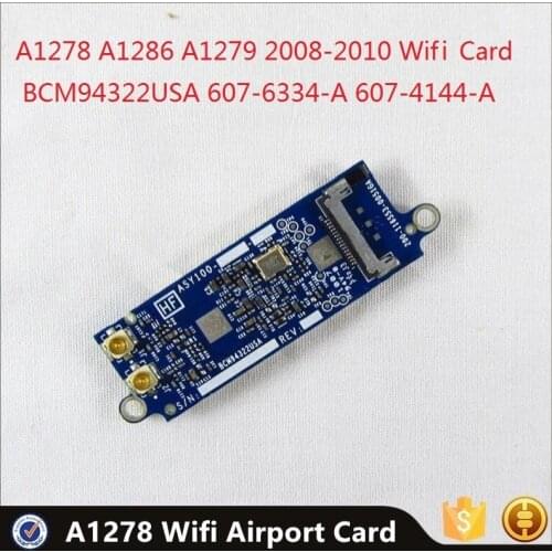 Original A1278 Wifi Wireless Card 607-4144-A for Macbook Pro 13" A1286 A1297 2008-2010 BCM94322USA 607-6334-A Bluetooth Airport