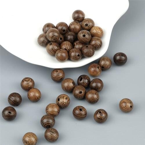 Round Natural Grain Stripe Beads Spacer 8mm Wooden Bead For DIY Bracelet Jewelry Making Accessories Handmade Gift For women/men