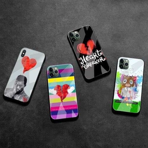 Kanye West Heart Break 808S Phone Case Tempered Glass For iPhone 12 Pro Max Mini 11 Pro XR XS MAX 8 X 7 6S 6 Plus SE 2020 cover